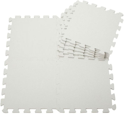 INTERLOCKING EVA White SOFT FOAM MATS 30x30cm (1 Pack of 10 Pieces)
